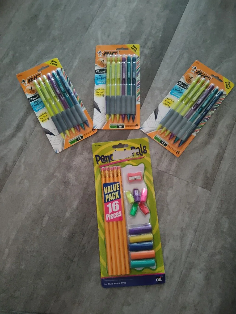 BIC Xtra Comfort Mechanical Pencils 18ct + Pencil Pals 16pc School Supply Lot NE
